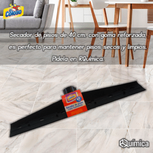 Secador de pisos "El Coloso" de goma reforzada (40 cm)