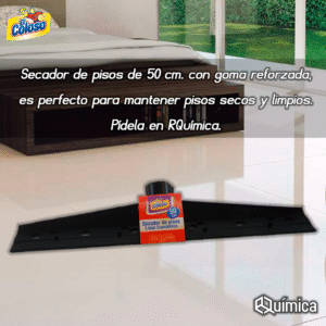 Secador de pisos "El Coloso" de goma reforzada (50 cm)