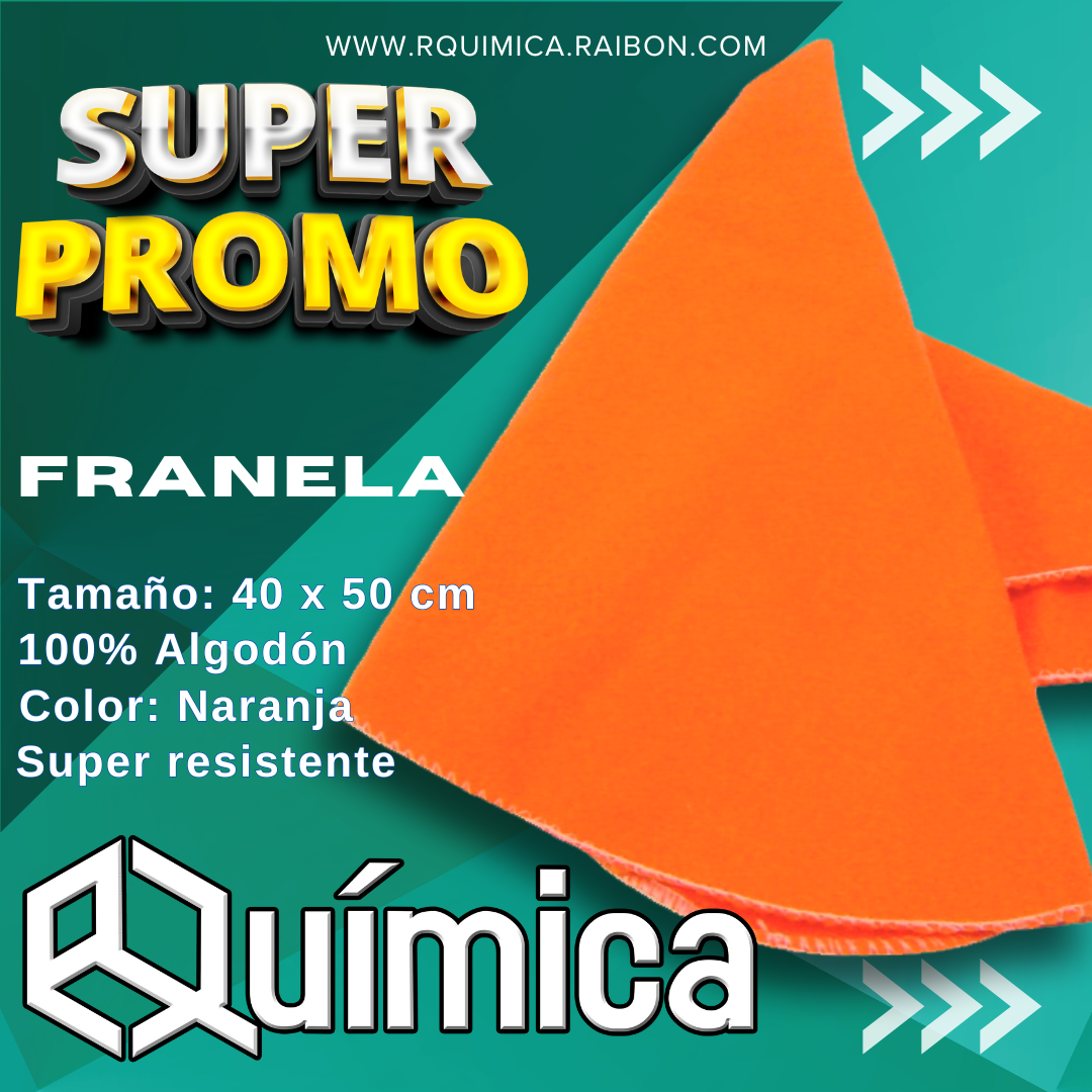 Franela Naranja de 40 x 50 cm